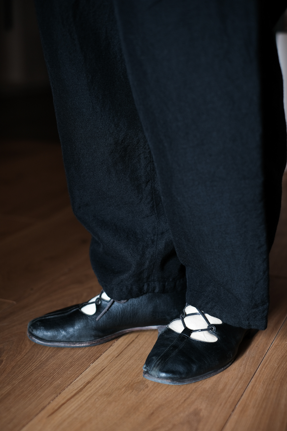 Phoenix pants ( Wool linen twill) col.Black | Re;li