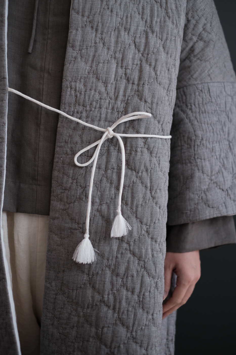 towavase カディコットン キルトローブ　ホワイト towavase カディコットン キルトローブ ホワイト towavase カディ