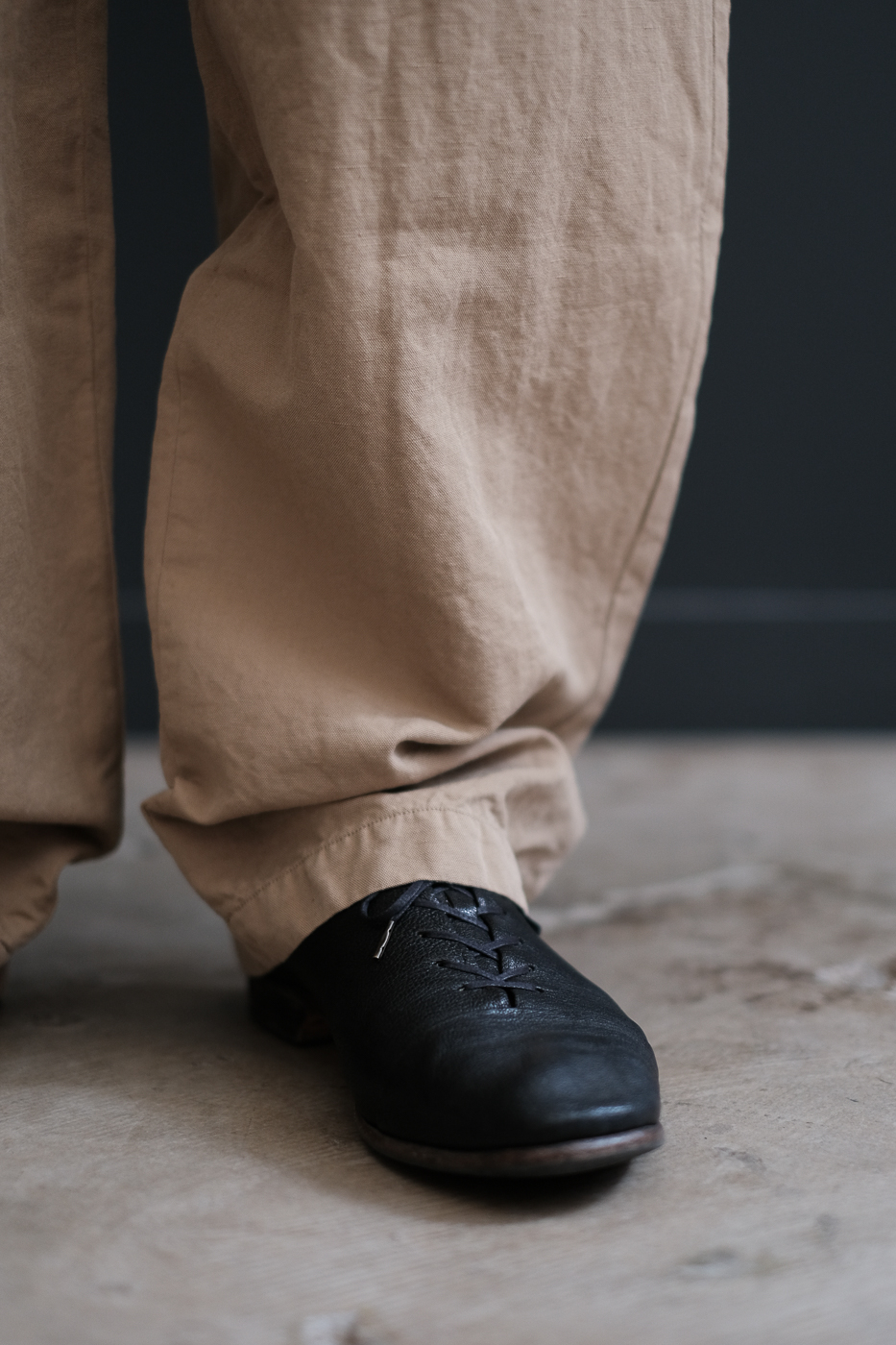 Front tuck trousers (Cotton linen silk OX) col.beige | Re;li