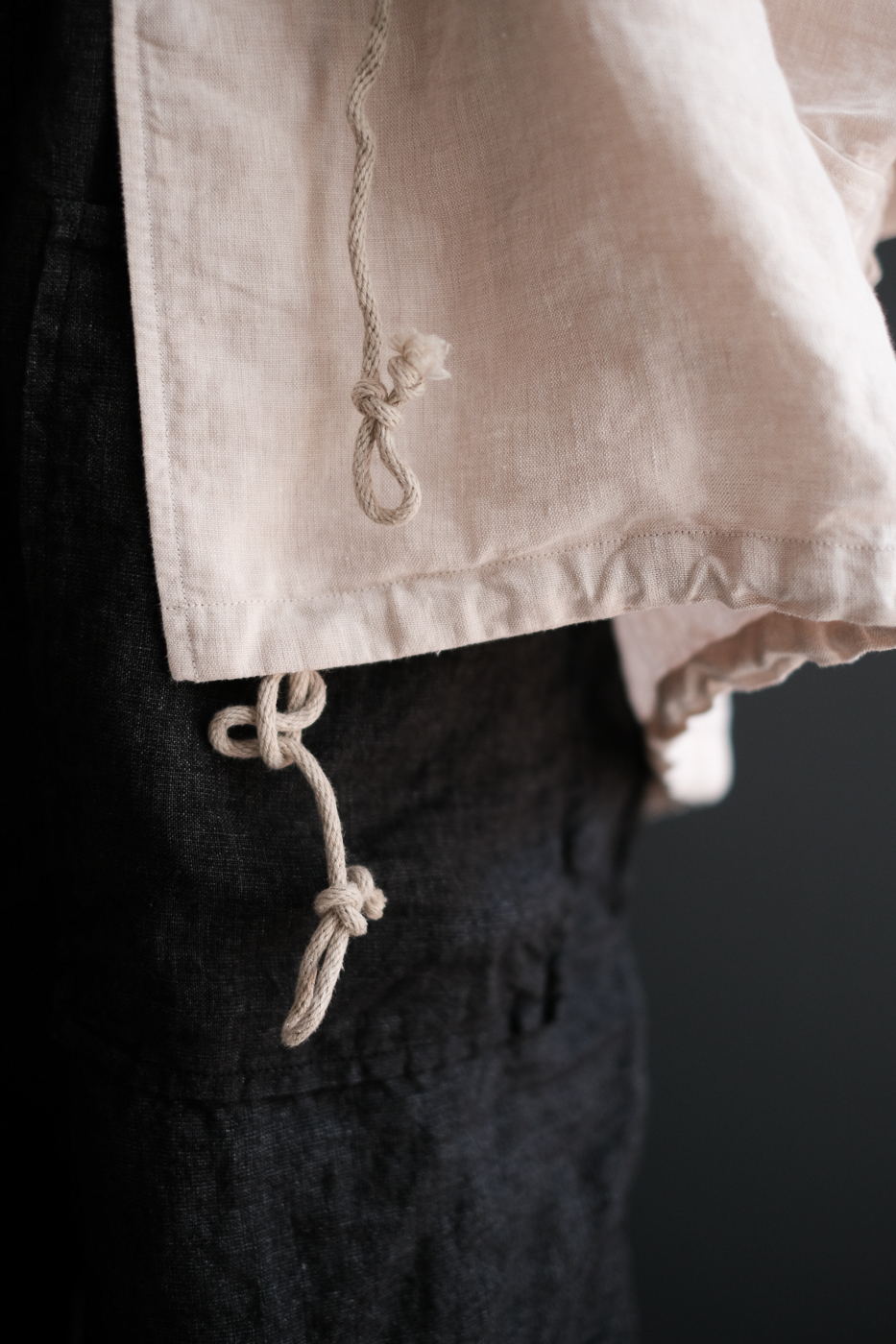 Hoodie blouson (High count washi linen) col.beige | Re;li