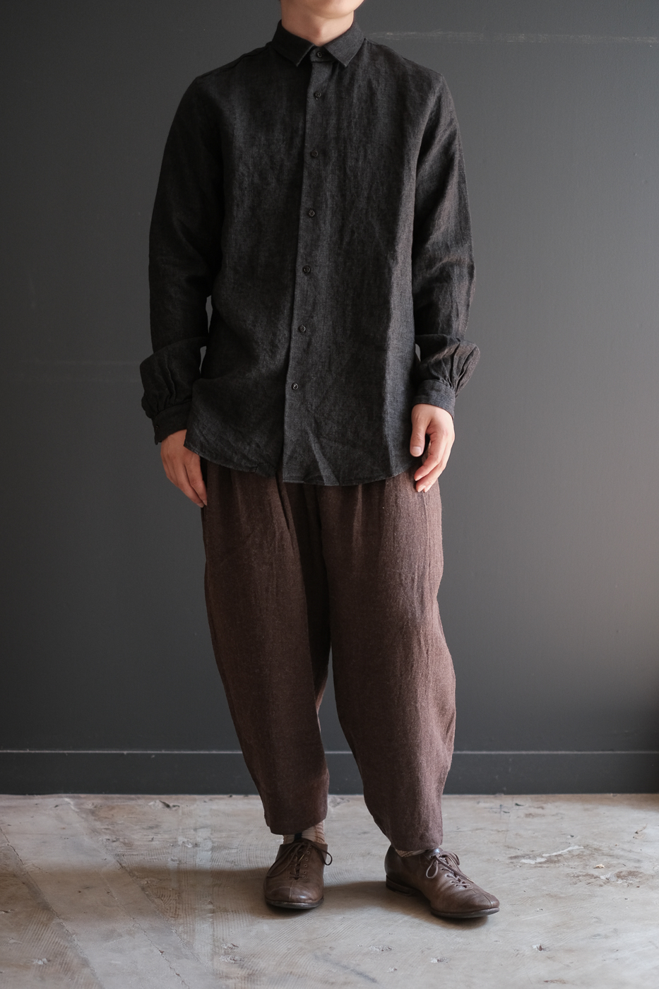 kaval Basic plain shirt コットン　タイプライター　シャツ kaval/basic shirt 